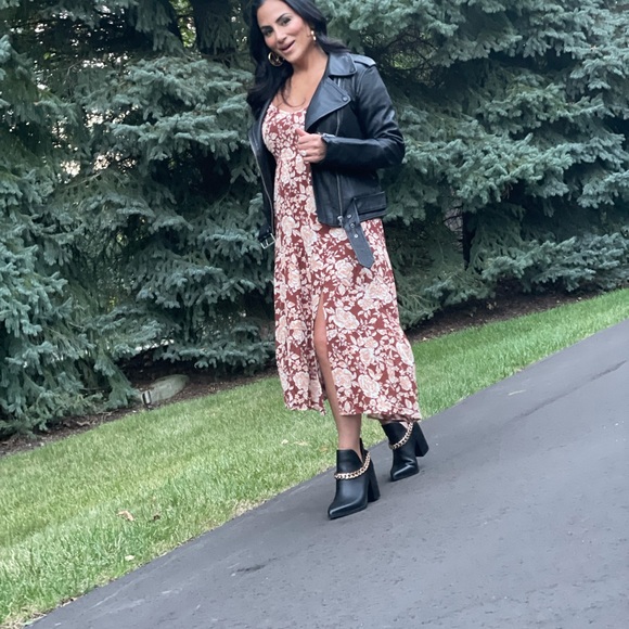 Brown floral Abercrombie and Fitch dress size small - Picture 3 of 5